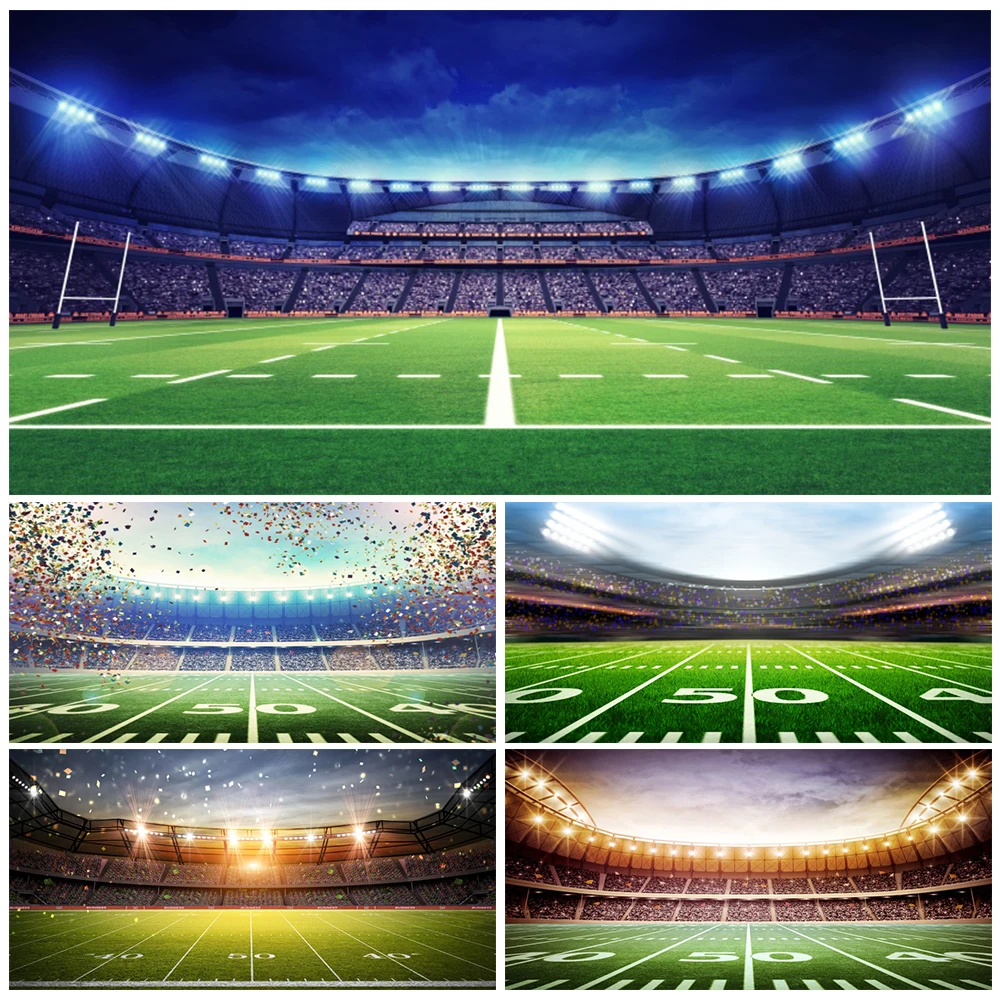 

Football Theme Backdrop Soccer Field Large Outdoor Photography Background Birthday Party Decorations Banner Garage Door Cover