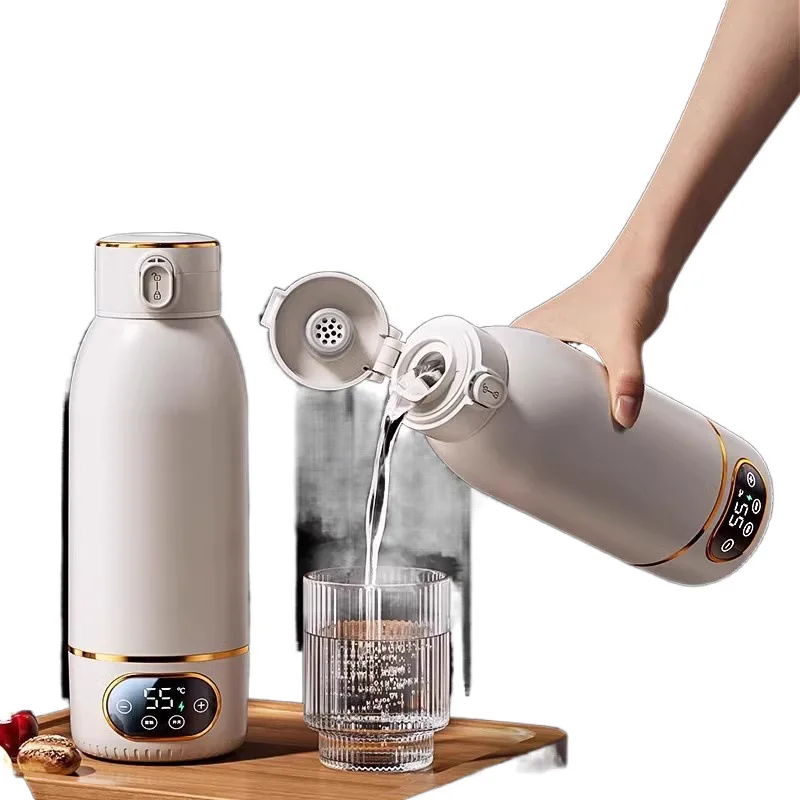 

Plug-in-free portable boiling cup thermal insulation heating cup small office travel car wireless electric heating pot