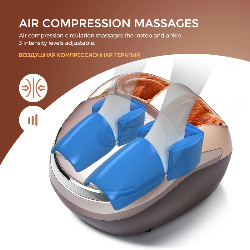 MARESE M7 Plus Electric Foot Massager Machine With Deep Vibration Massage Heated Rolling Kneading Air Compression massage