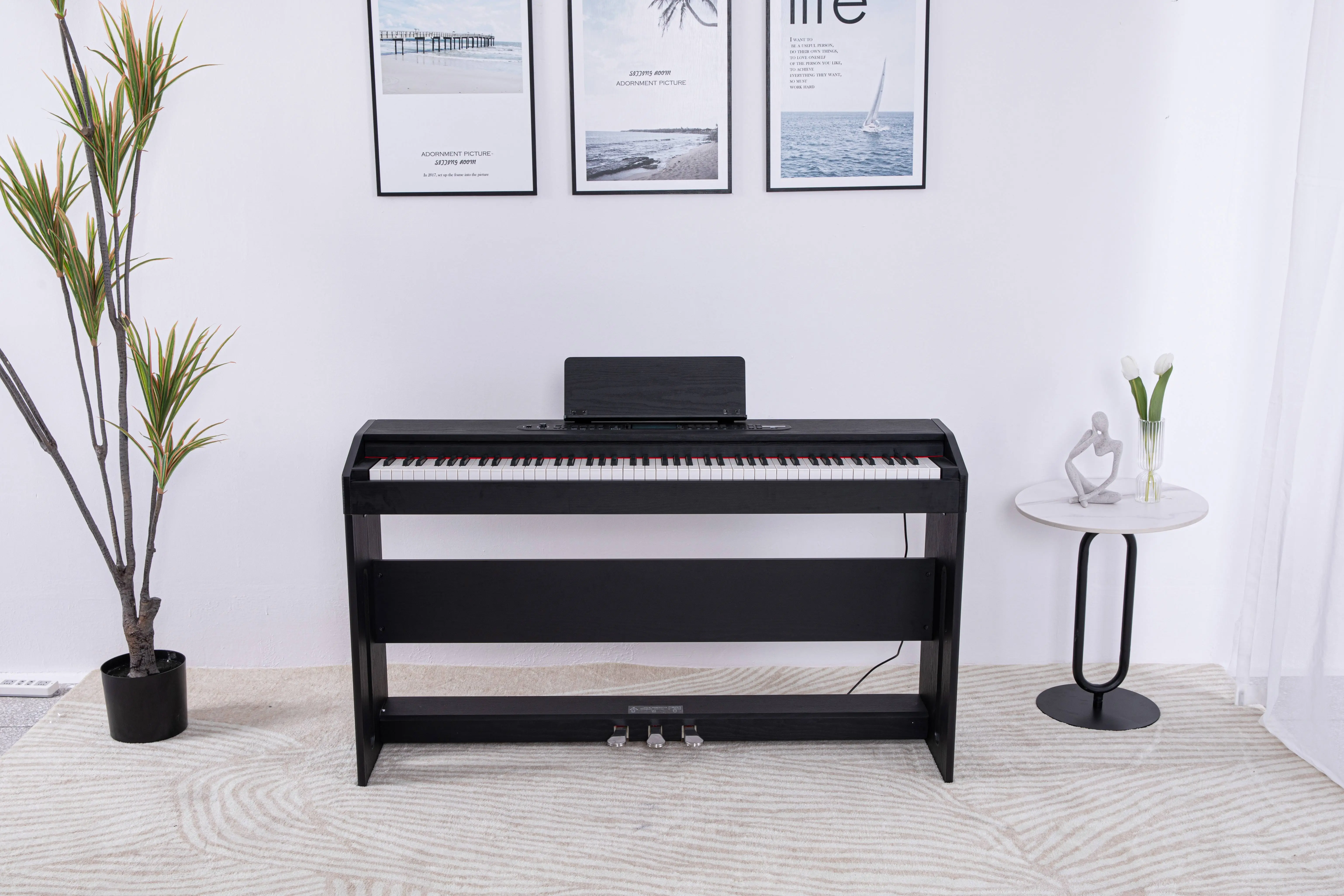 PVC Wood Grain Coverless Design Piano China Upright Piano For Sale