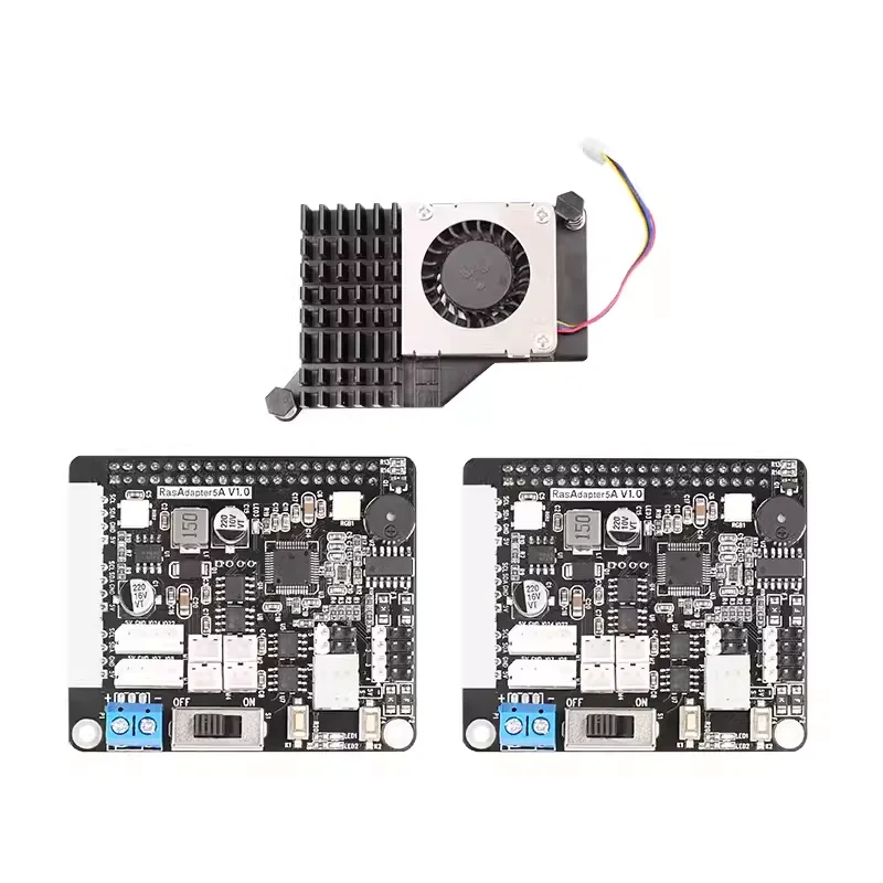 Hiwonder Servo and Motor Driver Board with Active Heat Sink for Raspberry Pi 5/4B Expansion Board Smart Car Robot Arm Parts Kit