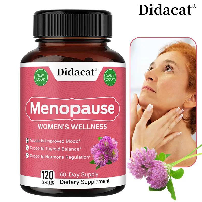 Las cápsulas para aliviar la menopausia apoyan la gestión del peso mejoran el metabolismo, suplementos para el estado de ánimo, fatiga antiestrés y ansiedad