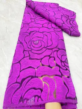 2025年奢華非洲蕾絲布料,5碼天鵝絨蕾絲串珠薄紗蕾絲布料,刺繡尼日利亞布料,適用於婚紗縫紉 10 最佳銷售 奢華蕾絲 - №7