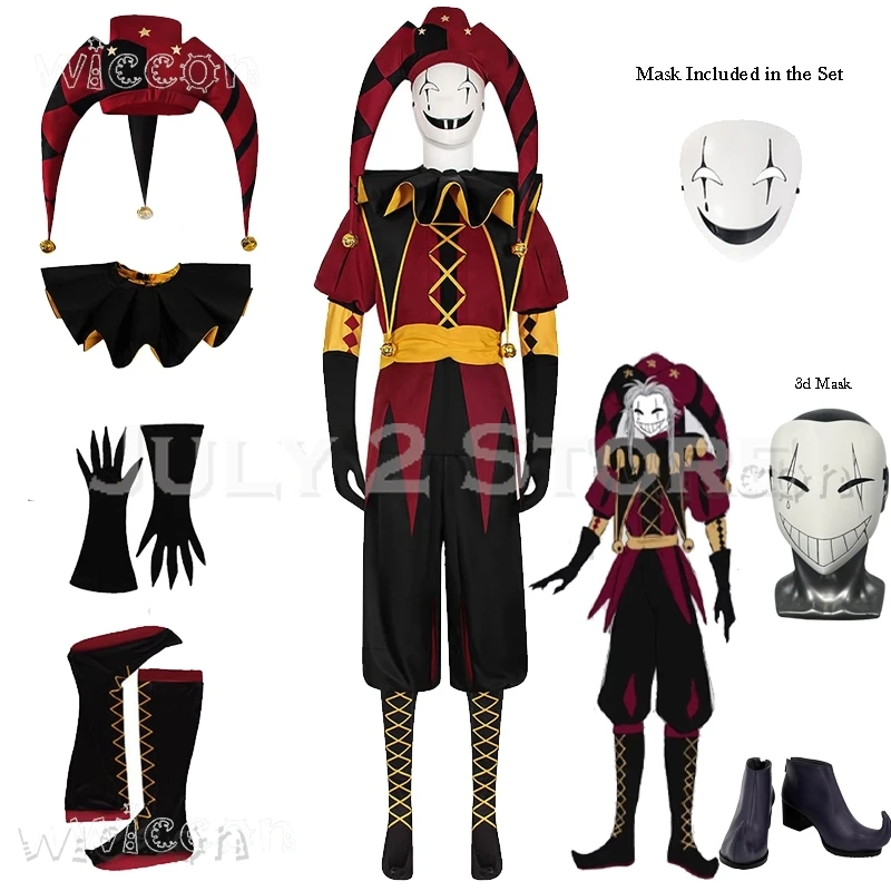 Freak Circus Pierrot Cosplay Game Clown Outfit Costume 2025 Halloween Horror Roleplay Clothing Expo  sexy costumes for girls view 2