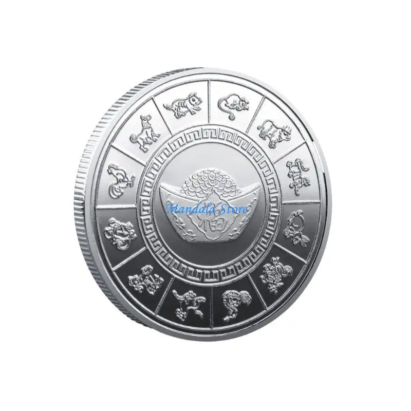 

U2JC Gold/Silver Plated 2024 New Year Souvenir Lovely Mascots