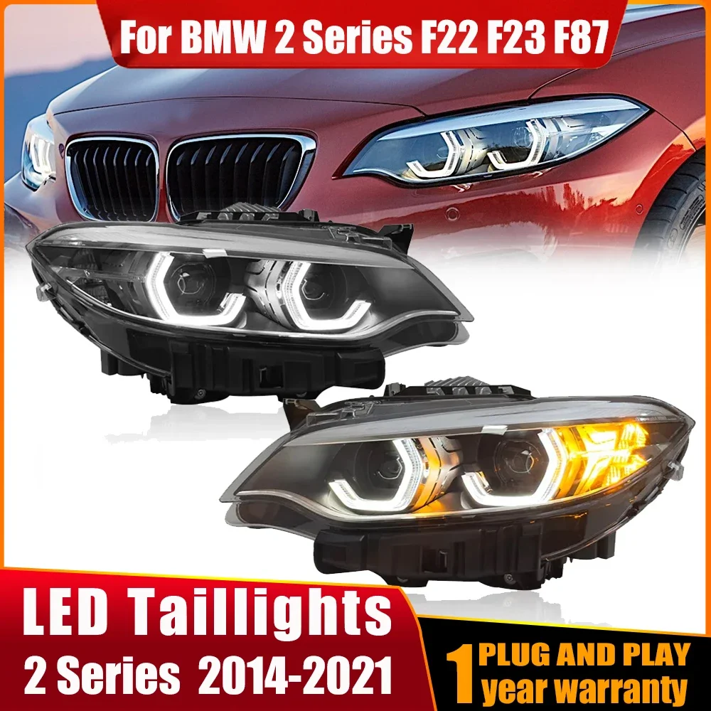 

Headlights For BMW 2 Series F22 F23 218 220 M2 2014-2021 LED Car Lamp Daytime Running Light Dynamic Turn Signals Car Accessories