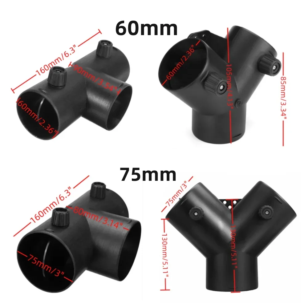 ATVOV 42mm 60mm 75mm Air Diesel Parking T L Y Vent Ducting Heater Elbow Pipe Exhaust Joiner Air Outlet Connector For Webasto