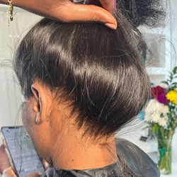 Smooth Straight 360 Lace Front Wig Human Hair 36 38 Inches Lace Wig 180% HD 13x4 13x6 Full Lace Wig Human Hair Pre Plucked Wig