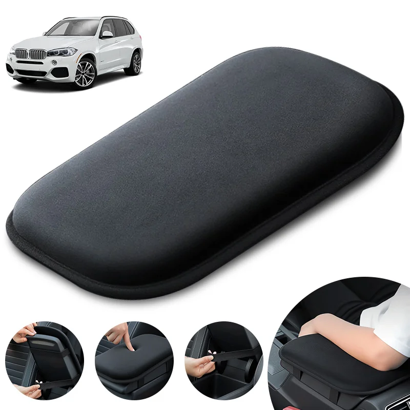 Car Plush Armrest Pad High-Density Sponge Center Console Cushion Universal Armrest Height Booster Pad Auto Interior Accessories