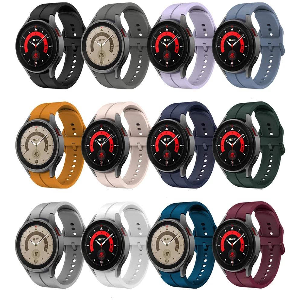 Band For Samsung Galaxy Watch 5 pro 45mm 6 classic accessories Silicone Sport Bracelet correa Galaxy Watch 4 5 6 44mm 40mm strap image 5