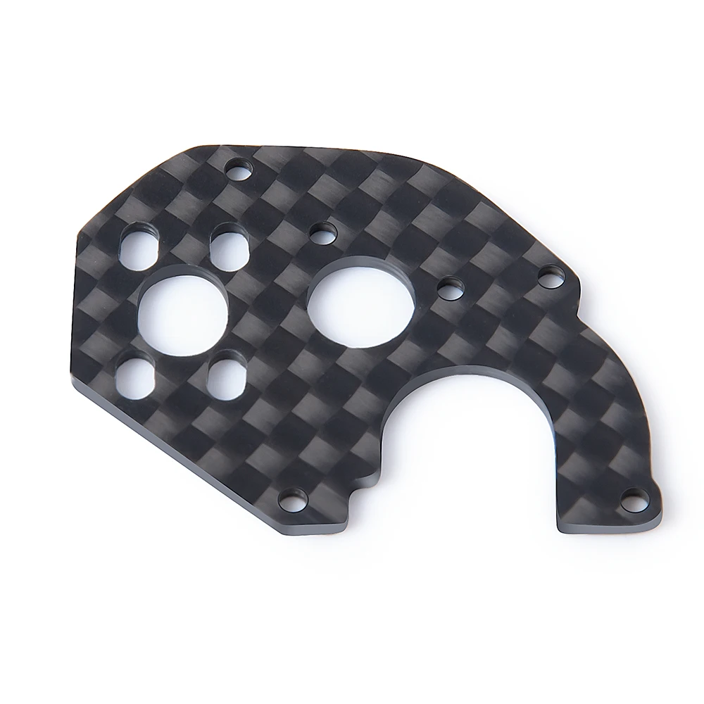 MIBIDAO Carbon Fiber Barrage Motor Fixing Plate for Axial SCX24 Deadbolt Chevrolet Wrangler Gladiator Bronco 1/24 RC Crawler Car