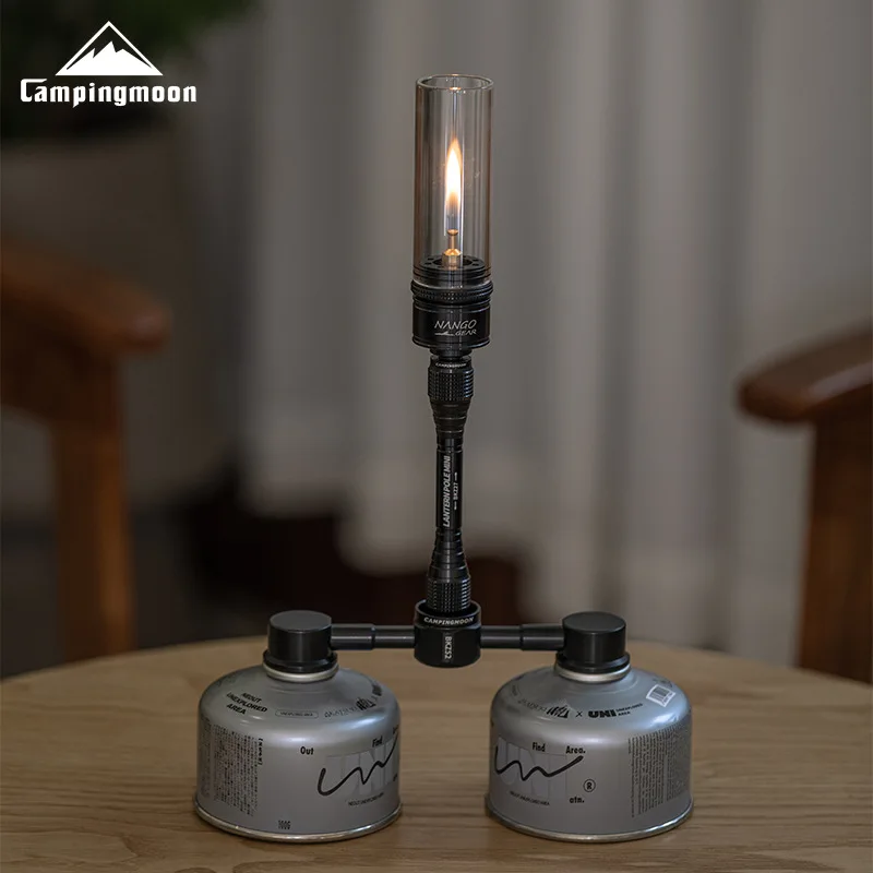 

CAMPINGMOON Flat Gas Fuel Tank, Two Supplies, One Flat Gas Stove Head, Flat Gas Adapter, Outdoor Stove Camping Accessories
