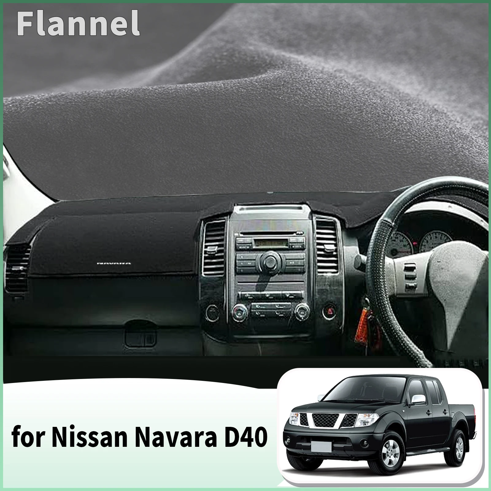 for Nissan Navara D40 2007-2015 Dash Mat Dashboard Cover Dashmat Universal Anti-Reflection Heat Insulation Sun Protection