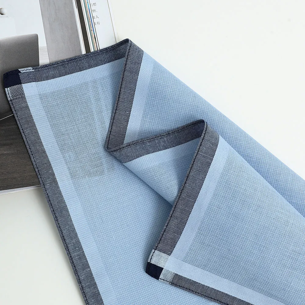 3-Pack of Men's Pure Cotton Handkerchiefs, Yarn-Dyed Cotton Handkerchiefs, Gentleman's Suit Flap Pocket Pants Squares, Groom's Wedding Souvenirs