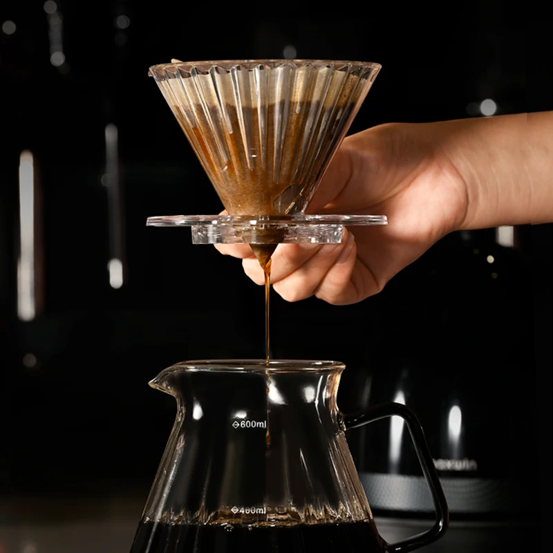 Reusable 1-2Cups Coffee Dripper Resin Coffee Filter for Pour Over Barista Coffee Brewing Coffee Funnel Filter V01 Cup Hand Drip