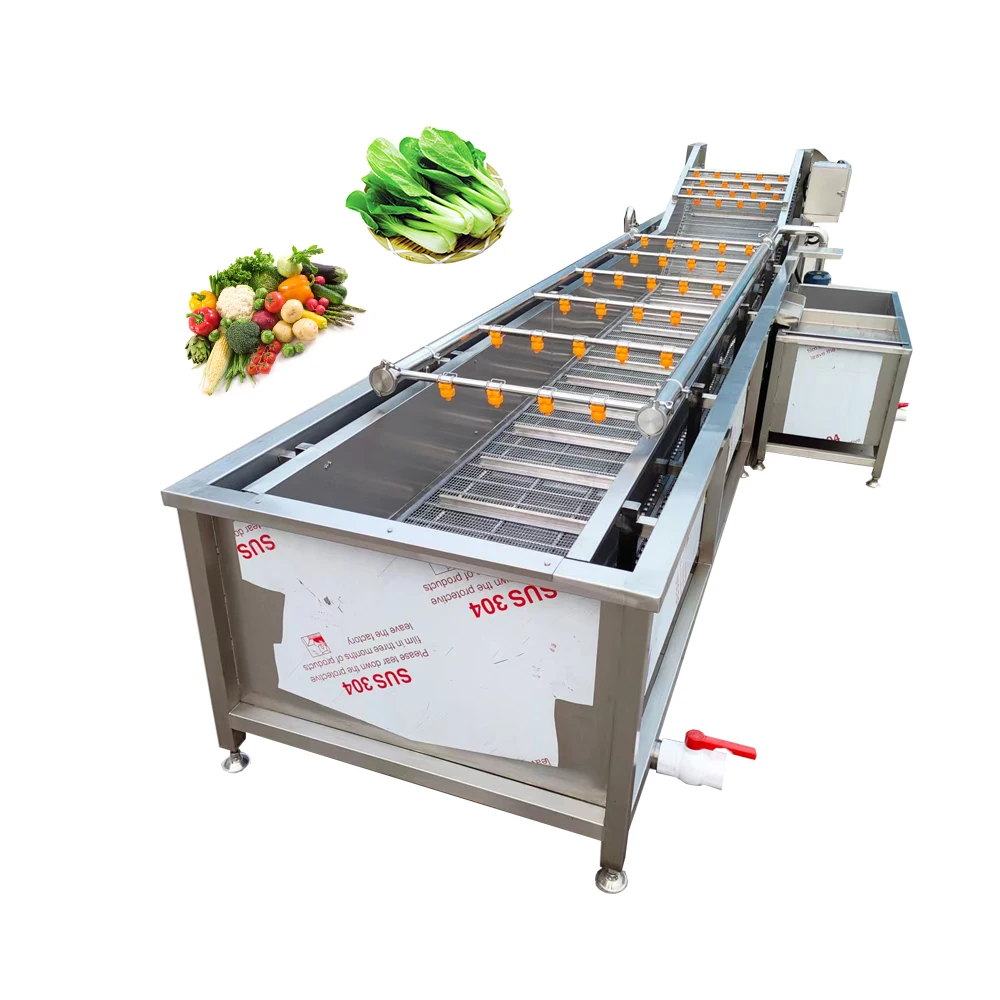 High Pressure Air Bubble Vegetable Tomatoes Carrot Washer Fruit Pineapple Cleaning Mushroom Strawberry Washing Machine