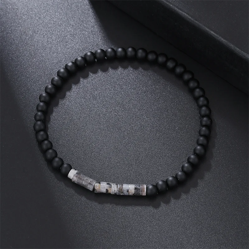 Minimalist 4mm Bead Bracelet Unisex Emperor Onyx Small Stone Braclet Meditation Yoga Strand Braslet Couple Brazalete Pulsera New