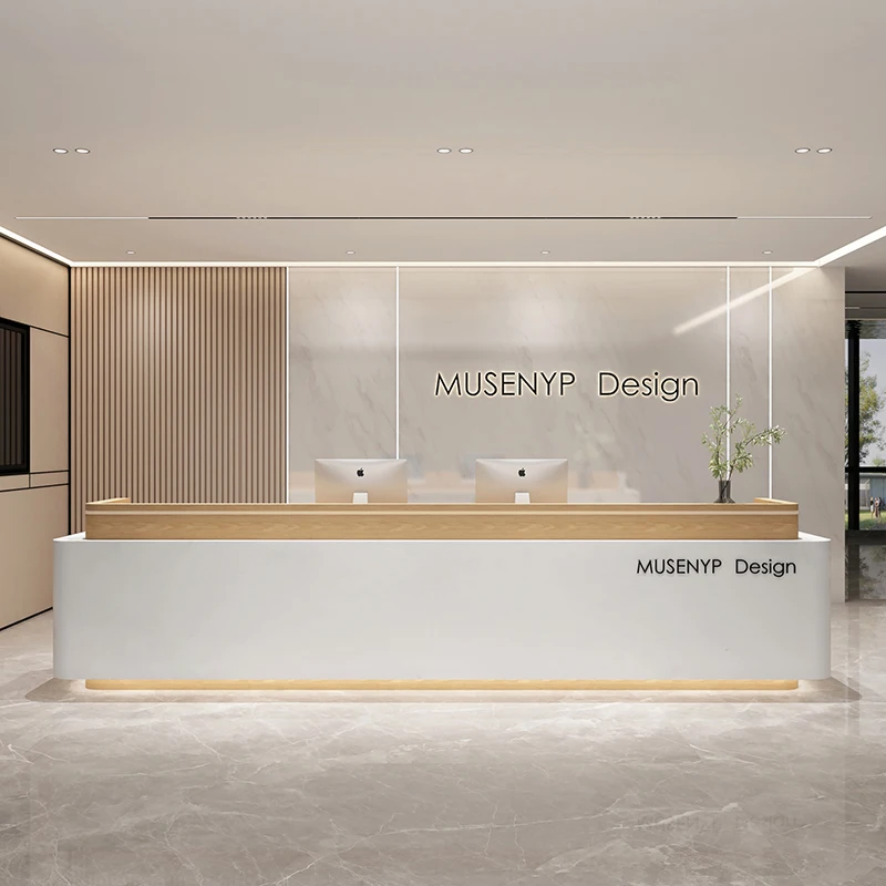 高級デザインの受付デスク モダンなショップ ビューティーバー ホテル レストランの受付デスク ディスプレイ エスクリトリオ 商業用家具