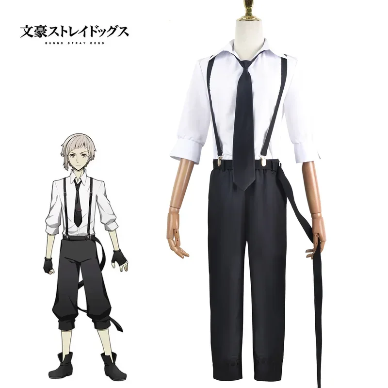 Anime Bungou Stray Dogs Cosplay Costume pour hommes et femmes, Nakaala, Chuuya, Dazai, Monkaala trempé, ensemble uniforme, perruque, chaussures, MN9