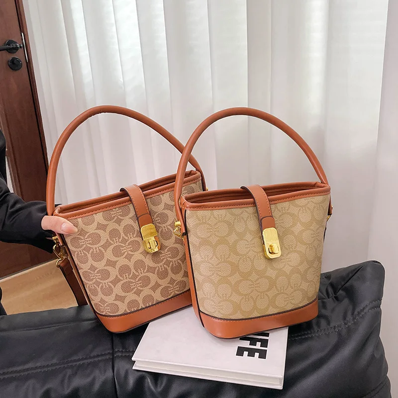 حقيبة دلو مرقعة جديدة لعام 2025 - تصميم ريترو فريد من نوعه للنساء، متعددة الاستخدامات محمولة باليد/جسم متقاطع/نمط الإبط #2