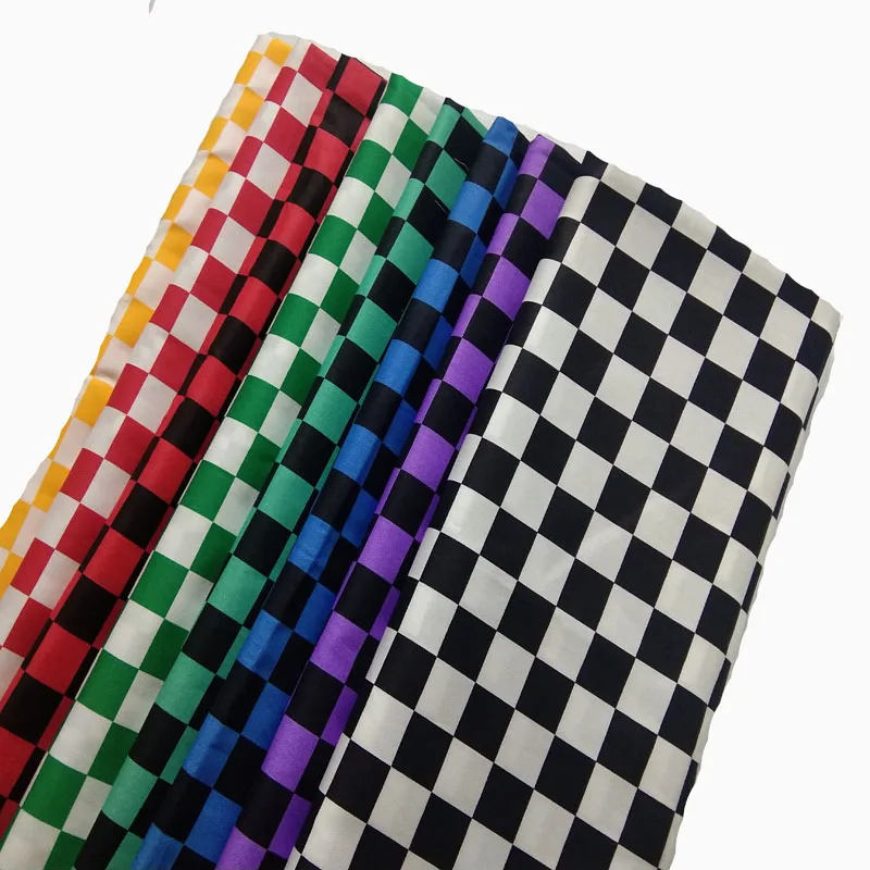 Brand New 8 Colors F1 Square Black White Colorful Checkerboard Printed Cotton Fabric 50x160cm Fabric Patchwork Cloth Dress DIY S