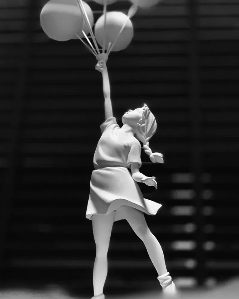 

Art Balloon Girl Statues Banksy Flying Balloon Girl Christmas Gift Living Room Decor Sculpture Resin Craft Home Decoration