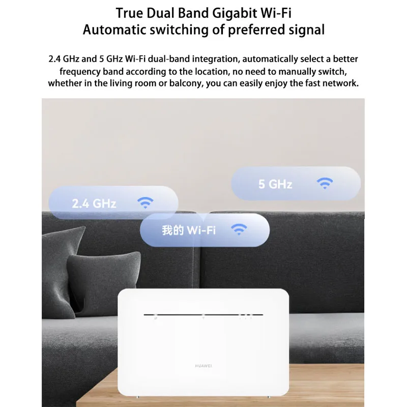 HUAWEI B535-836 Wireless WiFi Router 4G LTE Cat 7 300 Mbps Dual-Band Wi-Fi Hotspot With Sim Card Slot 4 Gigabit Ethernet Ports