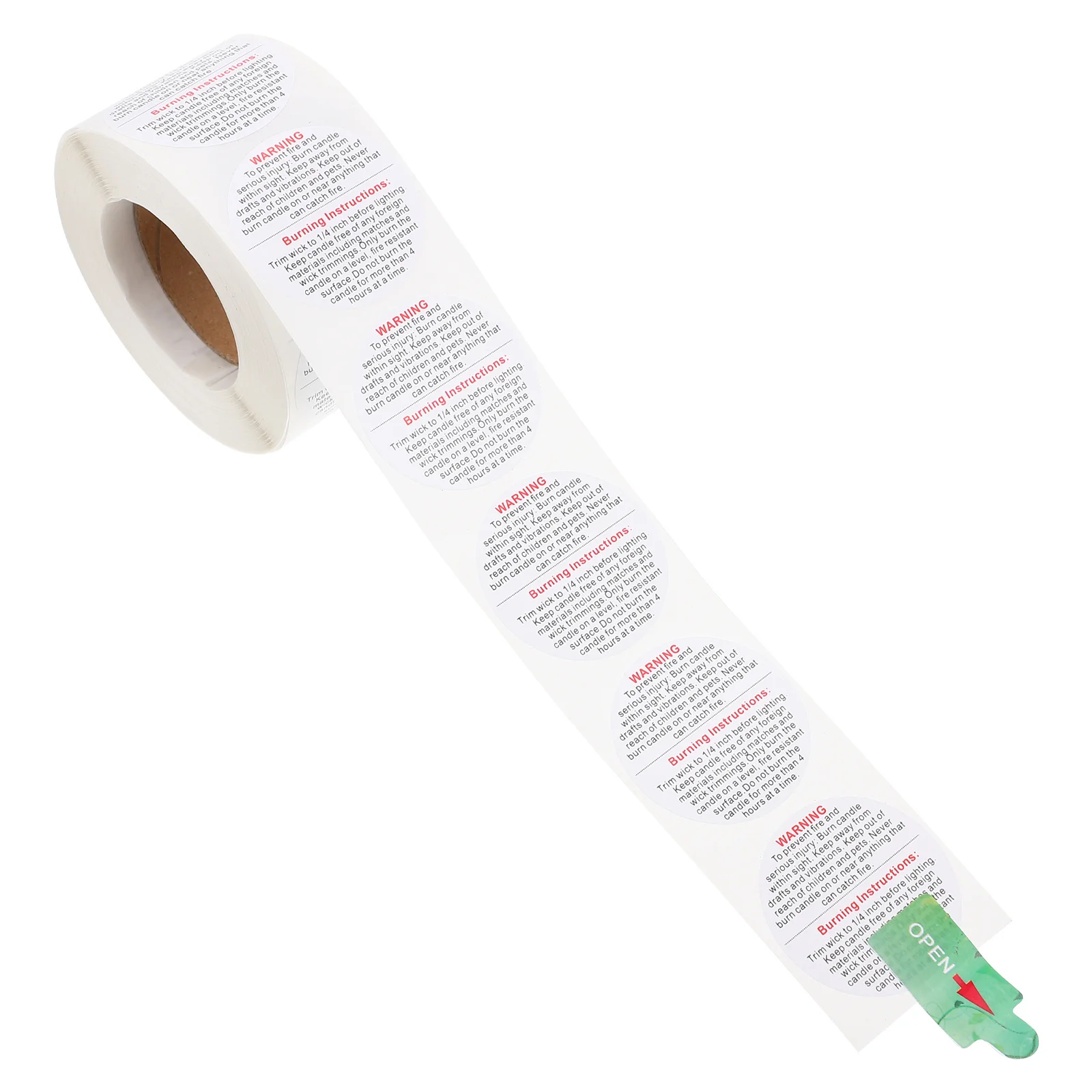 ملصقات تحذيرية بتصميم بسيط وسخي وصغير الحجم وخفيف الوزن لاصق آمن لذوب الشمع والشموع #1