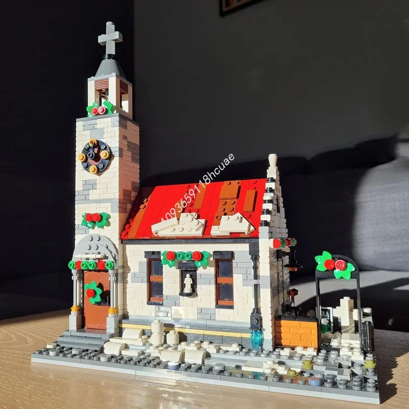 

807pcs MOC Winter Village Church Building Blocks Assemble Christmas toy Gift creative idea Education Brick Children Kids