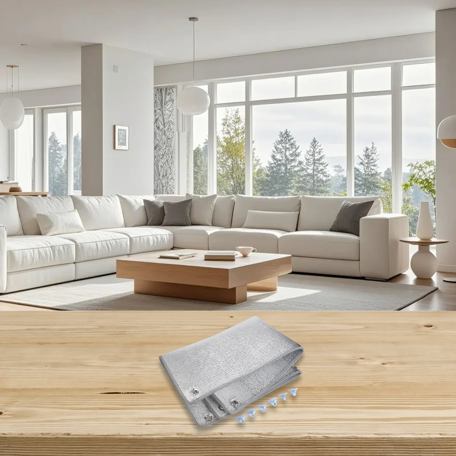 Heat Insulation Film Window Insulation Film Indoor Comfort 110*100mm Aluminum Foil Heat Barrier Light Blocking