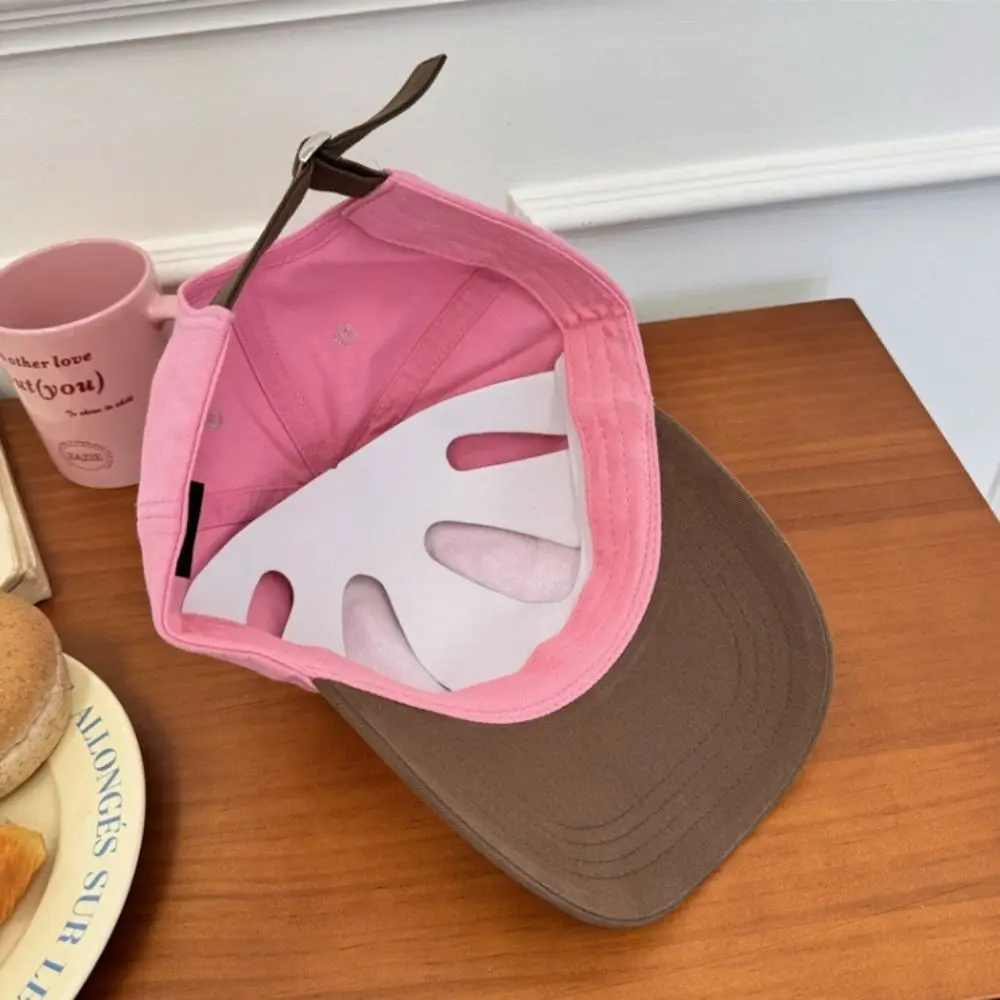 

Cotton Sports Baseball Cap Adjustable Patchwork Color Vintage Duck Tongue Cap Soft Versatile Outdoor Letters Baseball Hat