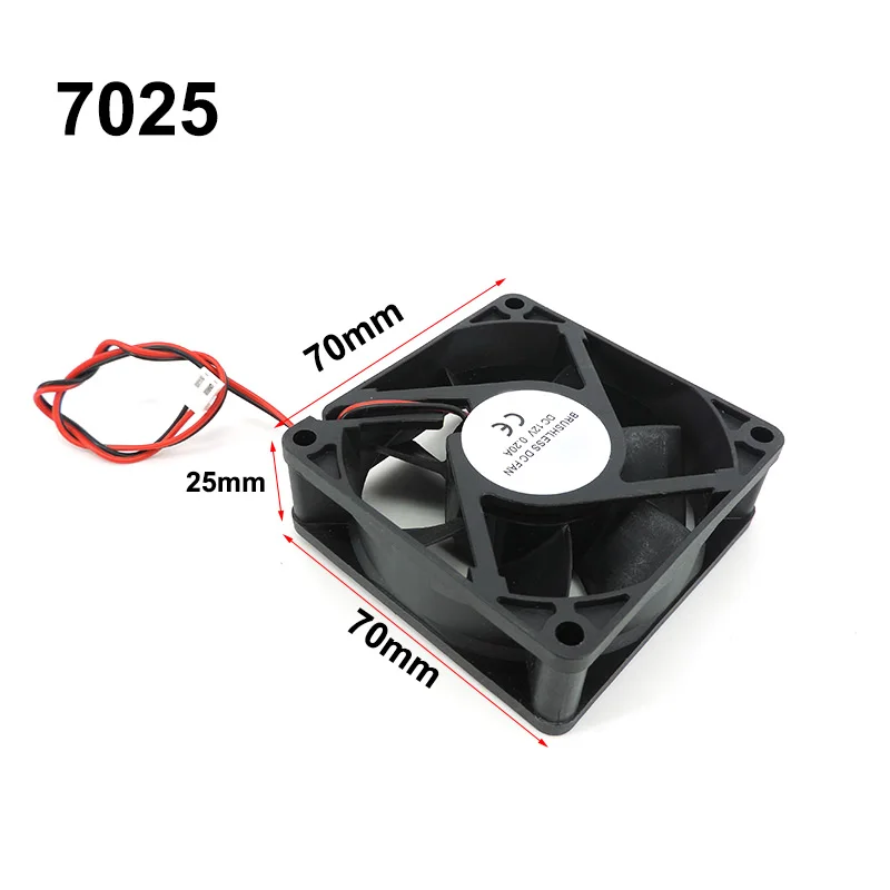 2pin 7025 70MM 70*70*25MM DC 5V 12V 24V Sleeve Bearing USB Cooling Fan Comptuter FOR CPU Cooling Fan Laptop parts o1