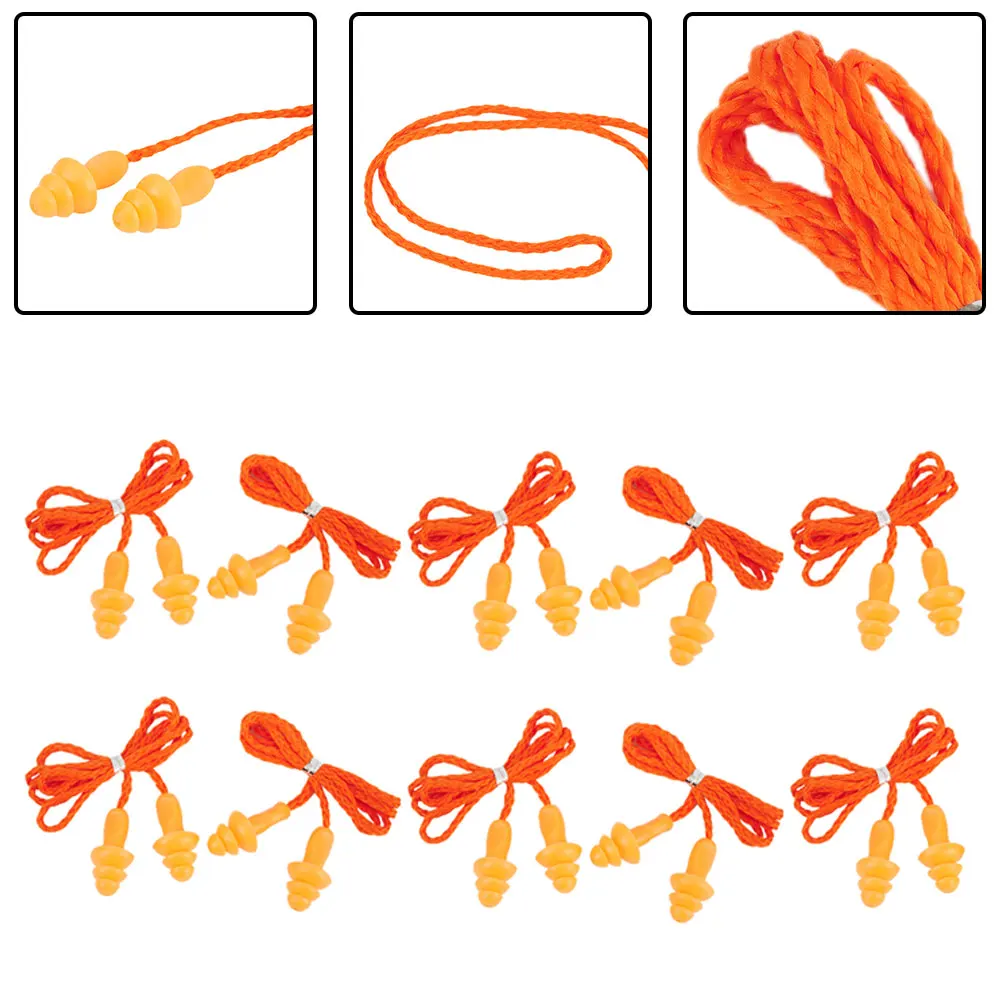 Kits Ohrst psel Earplugs Ohrst psel Geh rschutz Reusable Silicone 10 Paare Wiederverwendbar Hearing Protection