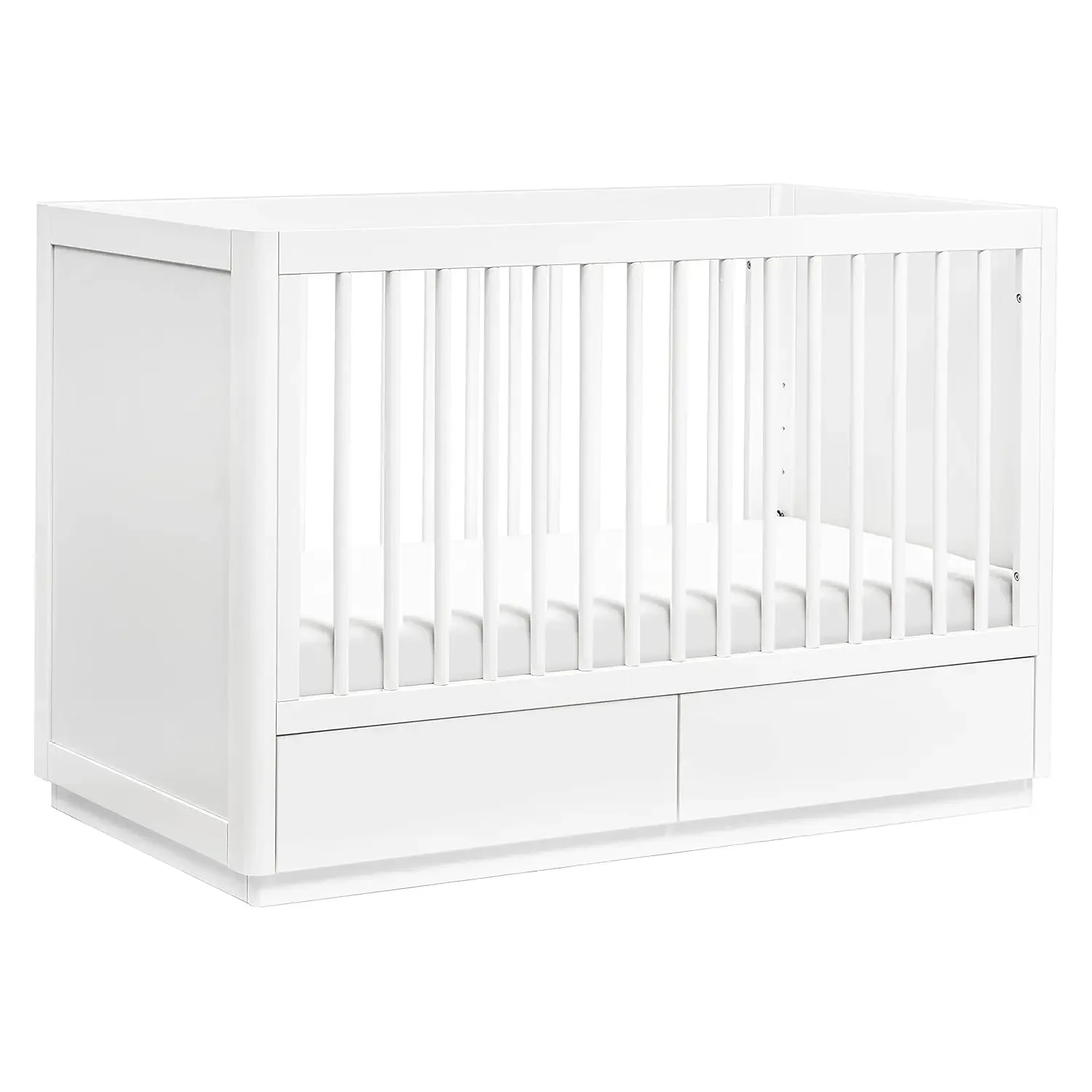 

Babyletto Bento 3-in-1 Convertible Storage Crib with Toddler Bed Conversion Kit in White, Undercrib Storage Drawers, Greenguard