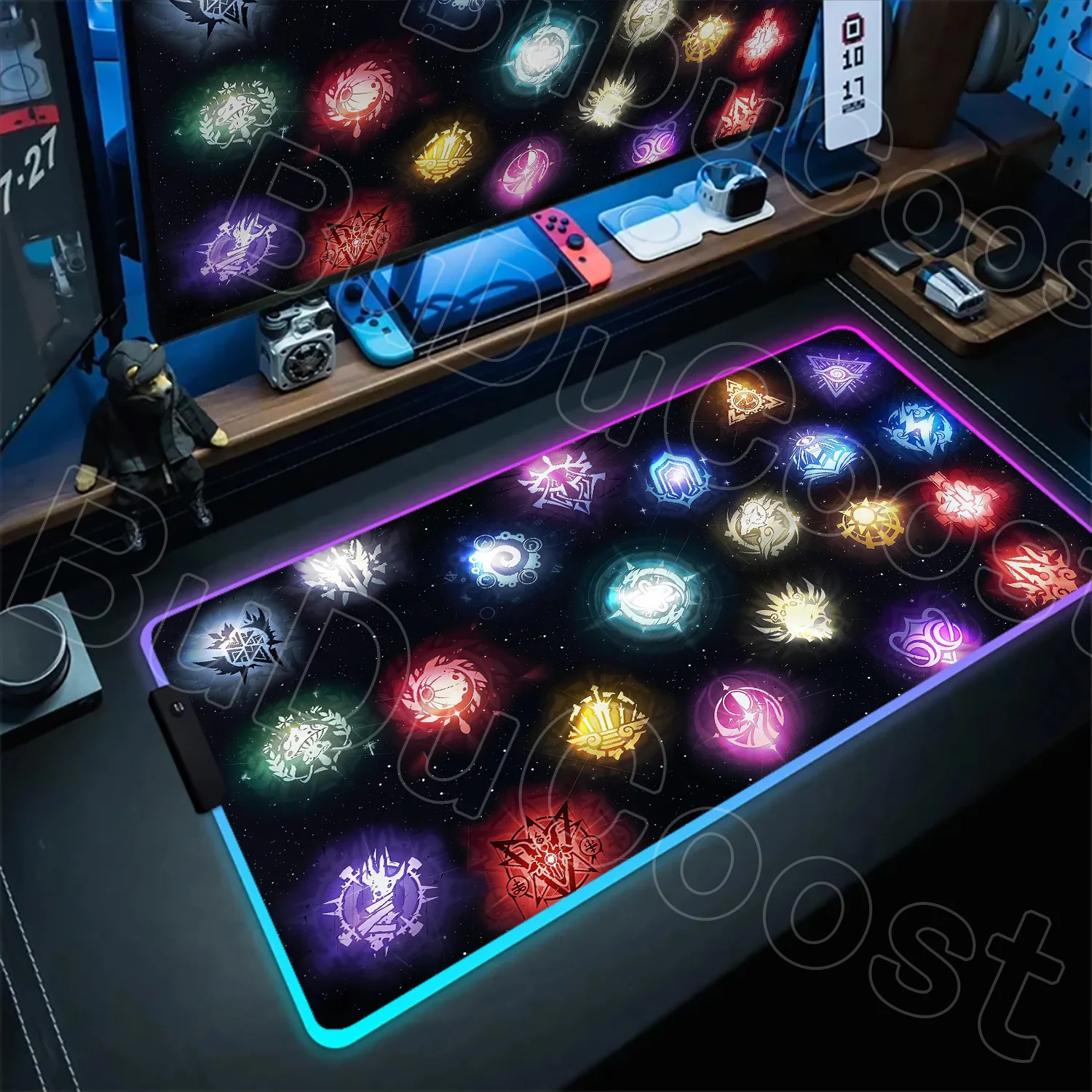 

Hot Novel Anime Lord of The Mysteries RGB Mouse Pad Laptop Gaming PC Mousepad 90×40cm XXL Desk Mice Mat Gaming Soft Keyboard Pad