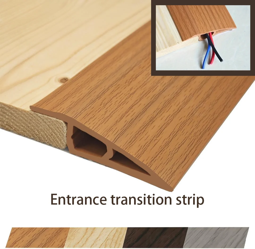 

1 шт., 1 м/39,37 дюйма, переходная полоса для деревянного пола, закрывающая кромку полоса, напольный шов, износостойкая мягкая пластиковая плоская пряжка, порог Dge