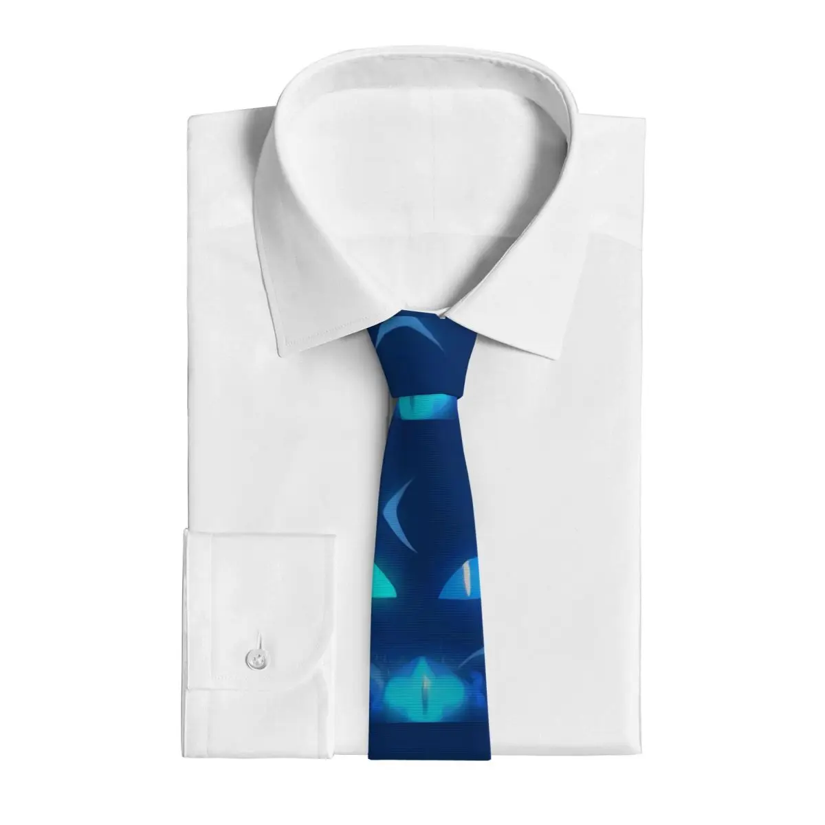 Shadow Milk Cookie Run Kingdom Cute Cartoon Anime  Necktie for Men Silk Polyester 8 cm Neck Ties Wedding Accessories Tie