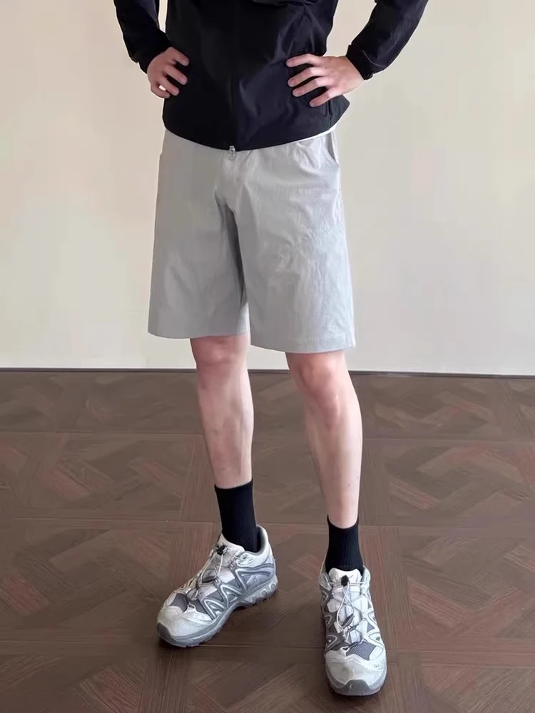 

Мужские летние спортивные брюки из дышащего ледяного шелка для баскетбола и бега, американские функциональные рабочие брюки, четырехсекционные.