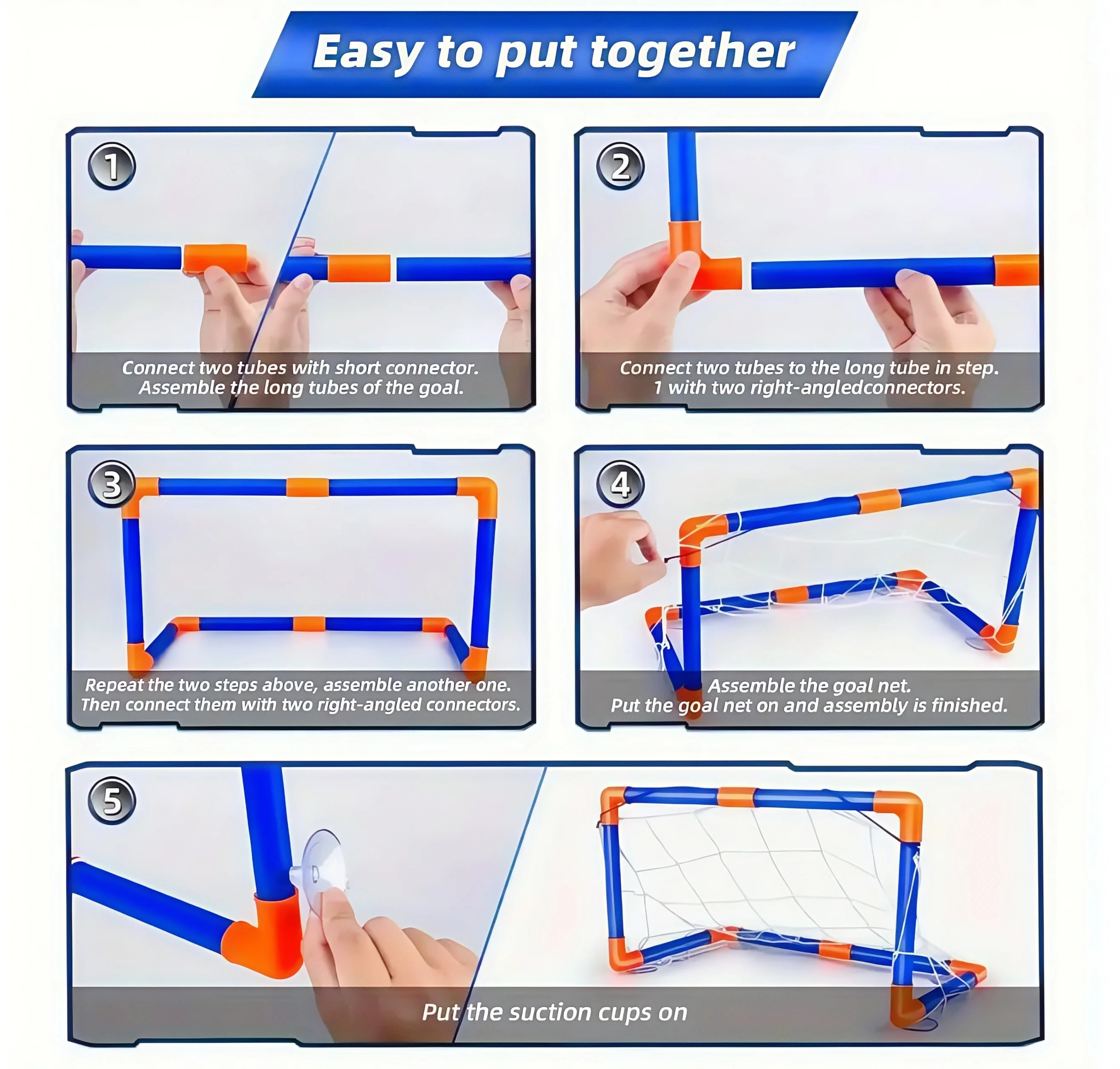 كرة قدم قابلة للطي، مع مجموعة عمود باب قابل للإزالة، مع مضخة هواء، سلع رياضية للأطفال، متانة عالية في المنزل، مناسبة للاستخدام الداخلي والخارجي #5