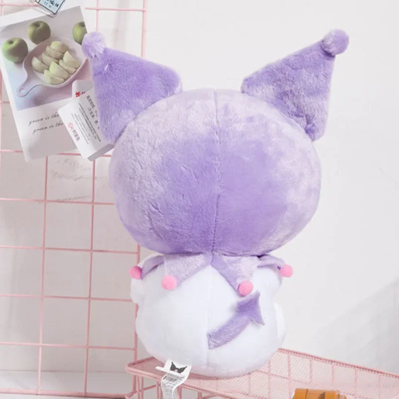 Sanrio Kuromi – poupée en peluche de dessin animé, 30cm, oreiller doux, jouet, ornements de chambre, cadeau d'anniversaire et de noël pour enfants