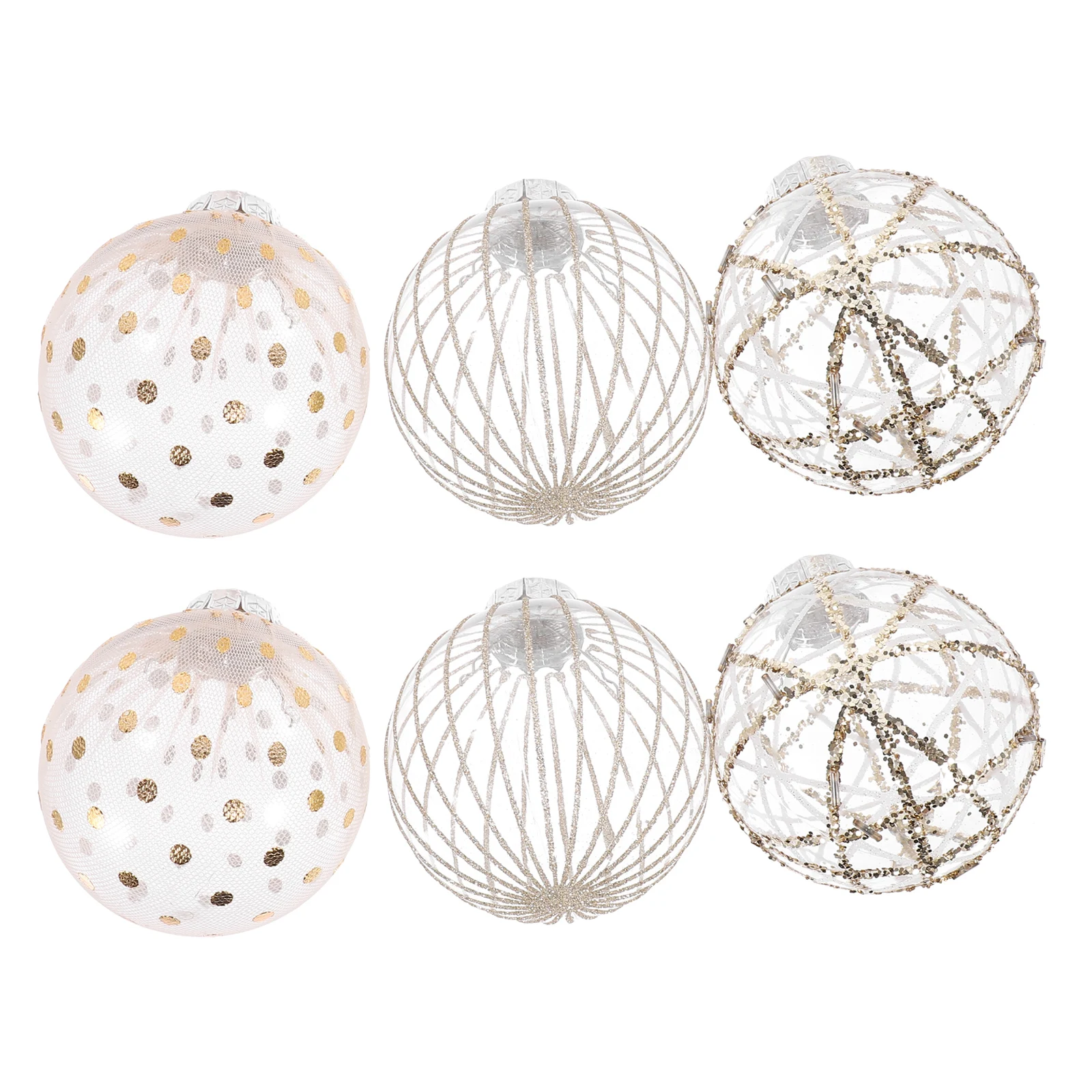 

6Pcs Christmas Ball Ornaments Plastic Hanging Xmas Tree Decorations for Holiday Party Home School Ball Ornaments