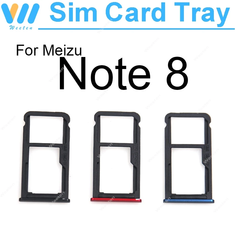 Адаптер держателя лотка для SIM-карты для Meizu Note 8 Note8 M822h M822q, разъем для карт памяти, разъем для SIM-карты, запасные части