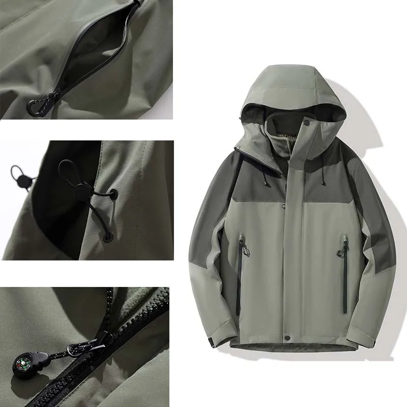 Hiking Jacket Men Waterproof Women 3 In 1 Warm Windproof Coats Winter Mountaineering Ski Outdoor Camping Jackets Fleece Ski Coat