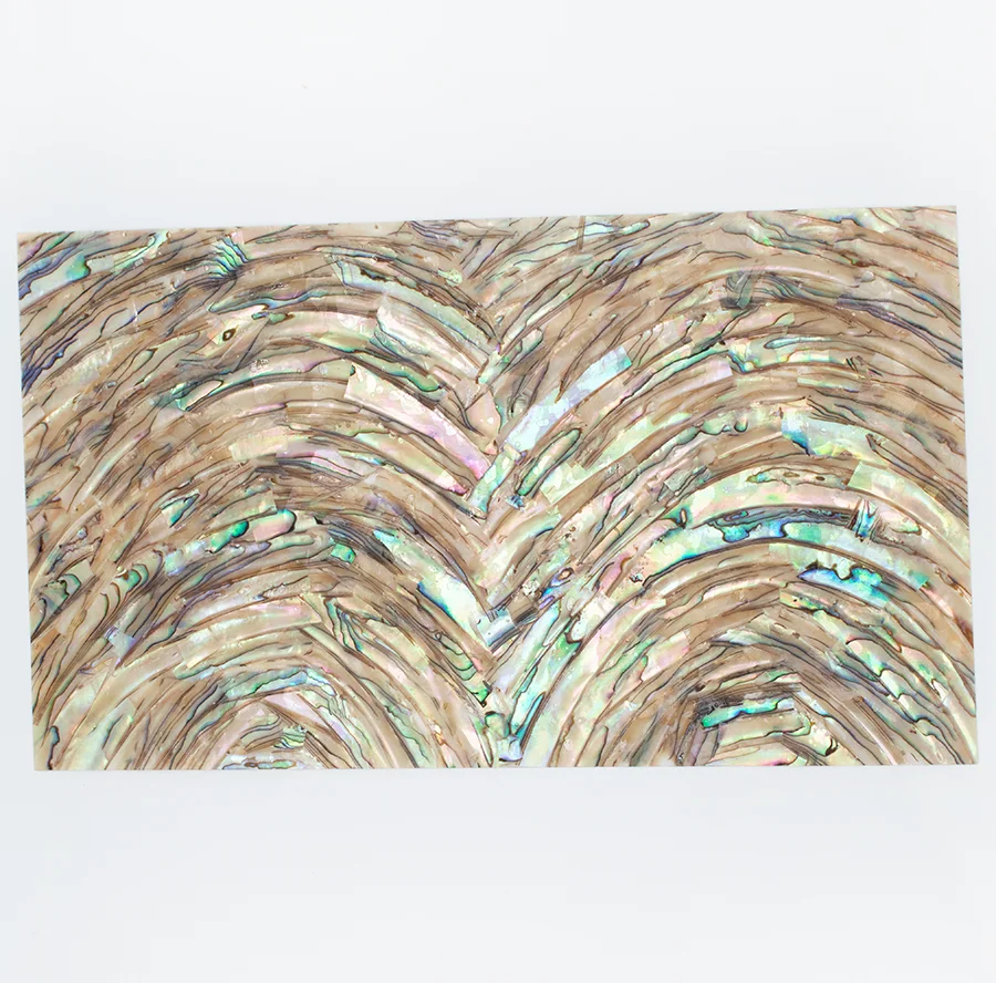 24cm x 14cm Natural Abalone Shell Inlay Veneer Mother of Pearl Laminate Sheet DIY Home Decoration Materials and Crafts Carved