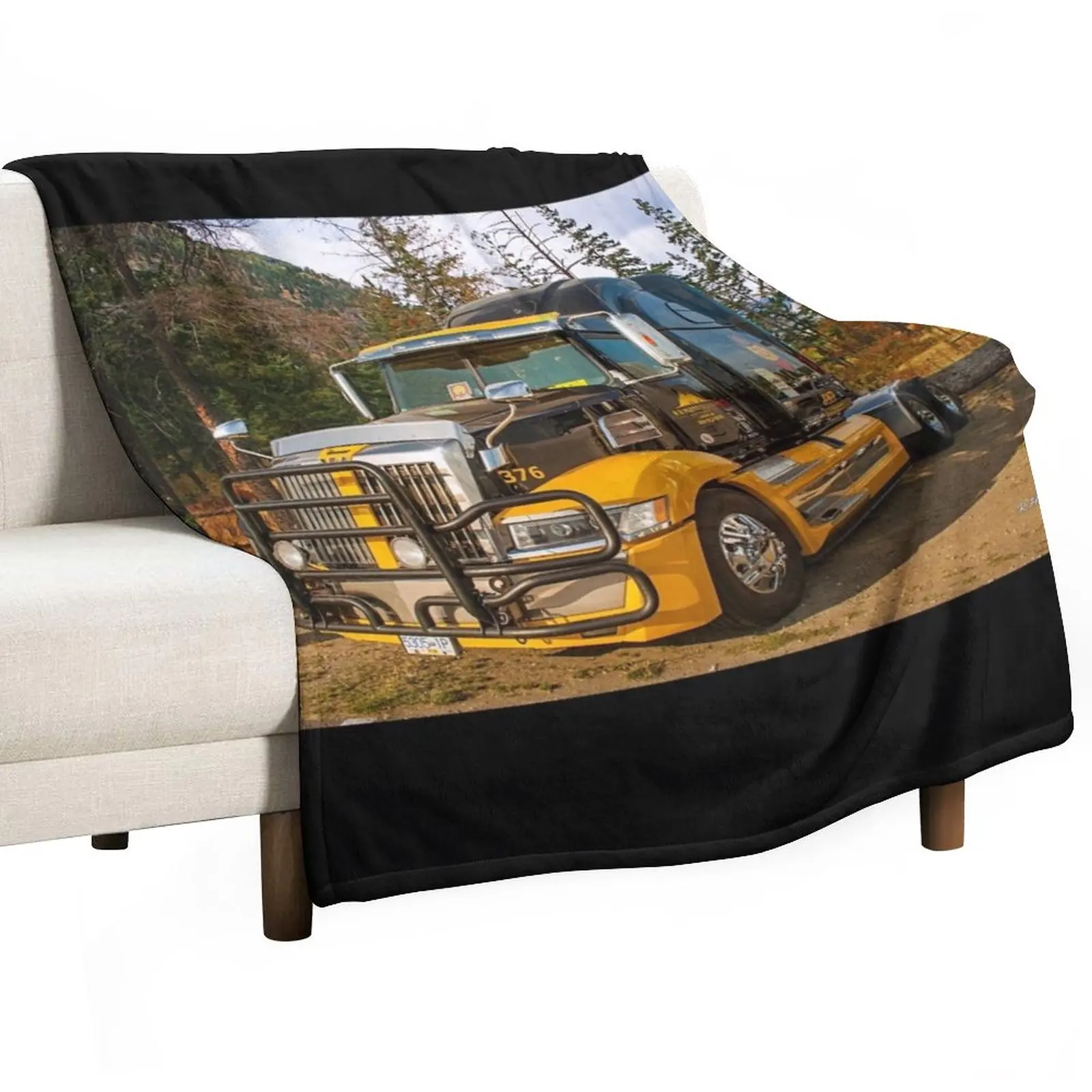 

Black and Yellow Western Star Throw Blanket For Sofa Thin Picnic Blanket Decorative Blankets