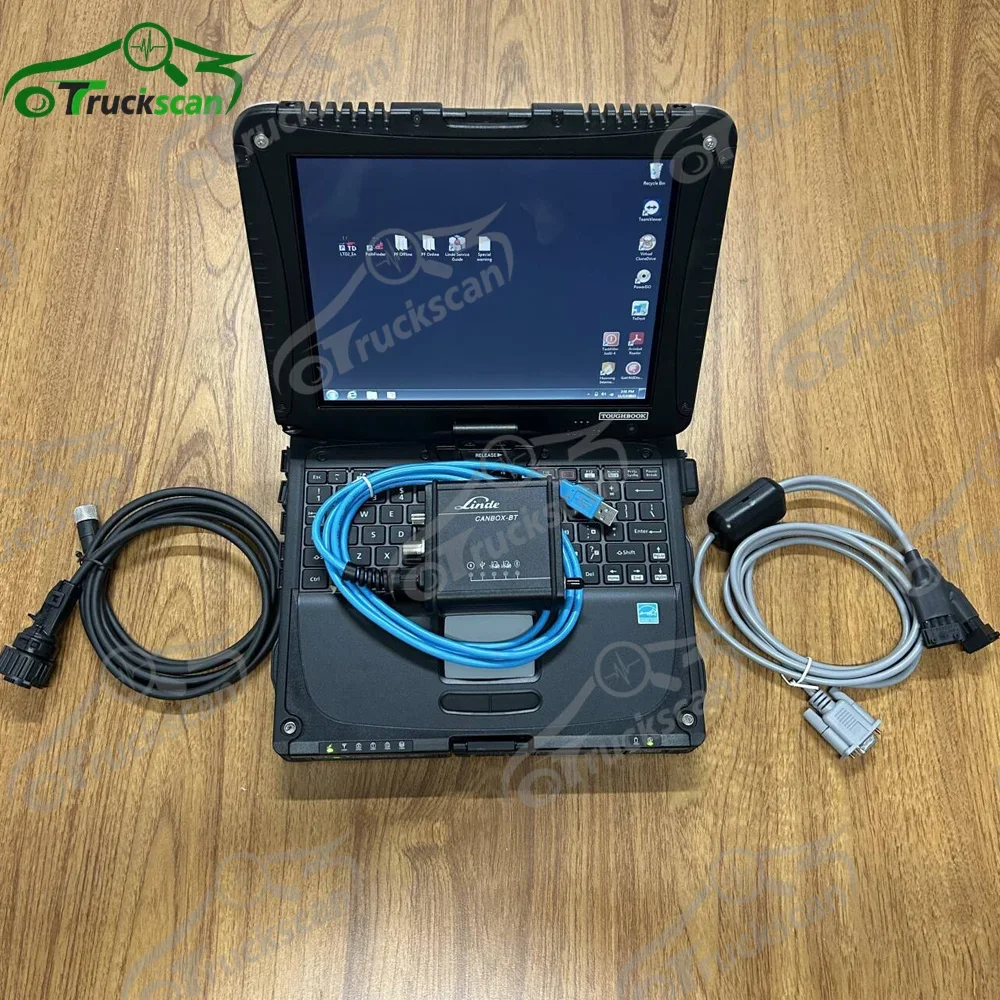 

For Linde Canbox BT Electric CANBOX TO TRUCK Pathfinder LSG Forklift Professional Diagnostic Tool and cf19Laptop