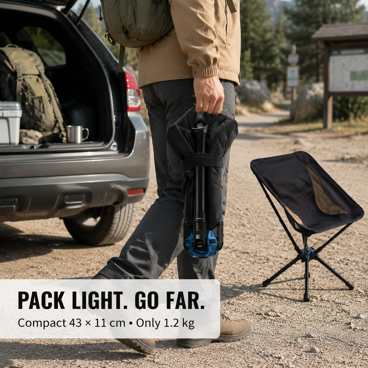 Foldable Swivel Camping Backre - Outdoor Camping Folding Chair 评论和价格