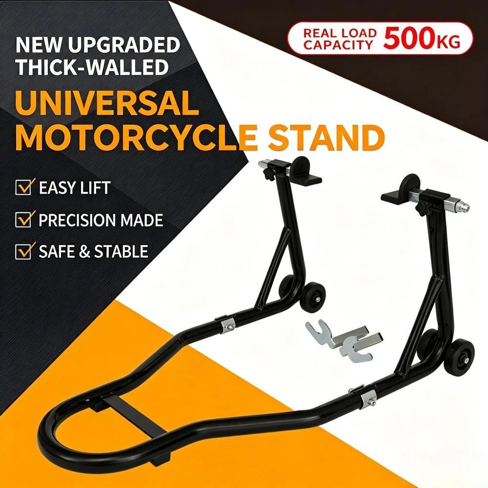 

Motorcycle Stand Lift 850lbs Front Rear Combo Lift Front Wheel Dual-Fork Rear U+L Fork Swingarm Spool