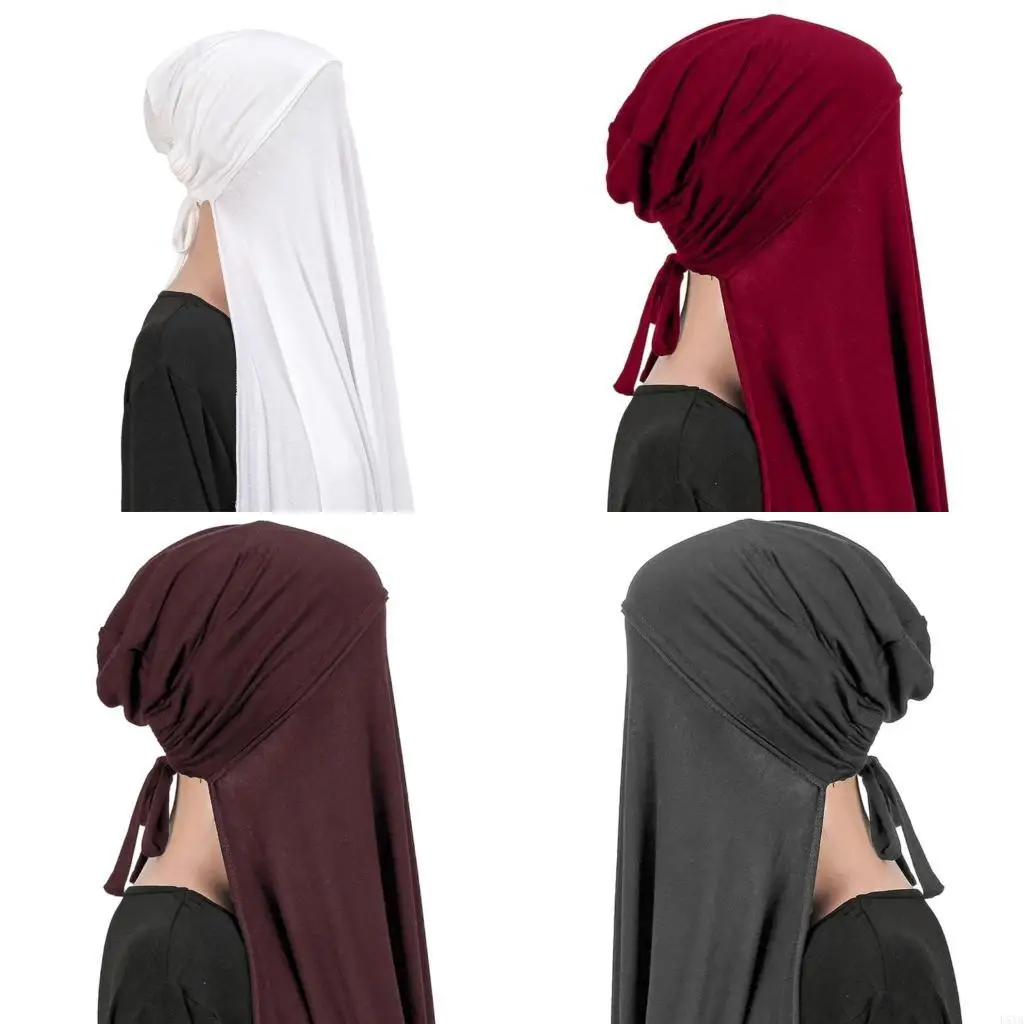 

L5YA Women's Head Scarf Soft Breathable and Elastic Hijab Headwrap Shawl Wrap for Praying and Cultural Event Festival Supply
