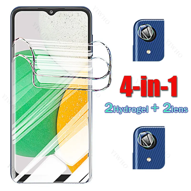 4in1 Screen Protectors Hydrogel Soft Film for Samsung Galaxy A03 Core HD Camera Lens for Sumsung A03Core 6.5